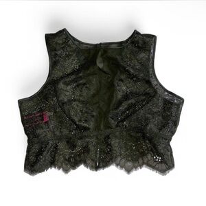 La SENZA Green Crop Embellished Tank Top